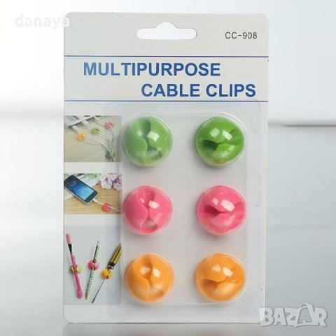 4353 Комплект самозалепващи държачи за кабели, 6 броя, снимка 7 - Органайзери - 43739853