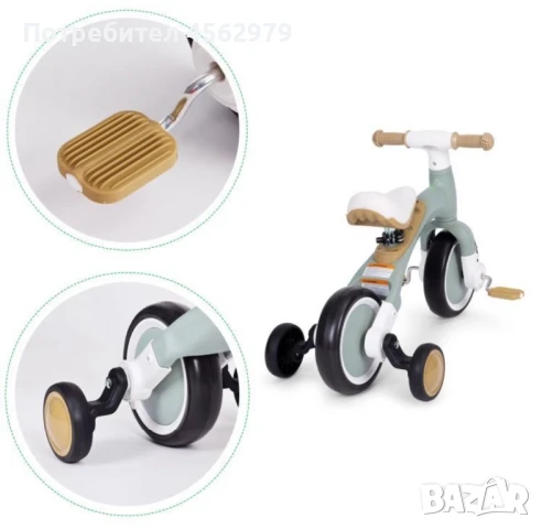 3-в-1 балансиращо колело, снимка 9 - Детски велосипеди, триколки и коли - 51348728