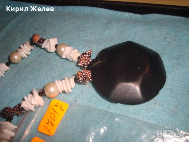 КРАСИВО СКЪПОЦЕННО ХЕНД МЕЙД АРТ КОЛИЕ МЕДАЛЬОН НАТУРАЛНИ МАТЕРИАЛИ АЗИЯ 27017, снимка 7 - Колиета, медальони, синджири - 35132781