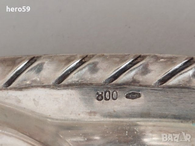 Сребърен оливиерник(сребро 800)с кристални бутилки и чашки, снимка 14 - Сервизи - 40770642