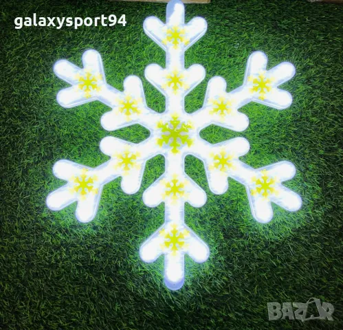 Малка и голяма жълта лед звезда двулицева коледна фигурка лед фигури, снимка 2 - Декорация за дома - 47828673