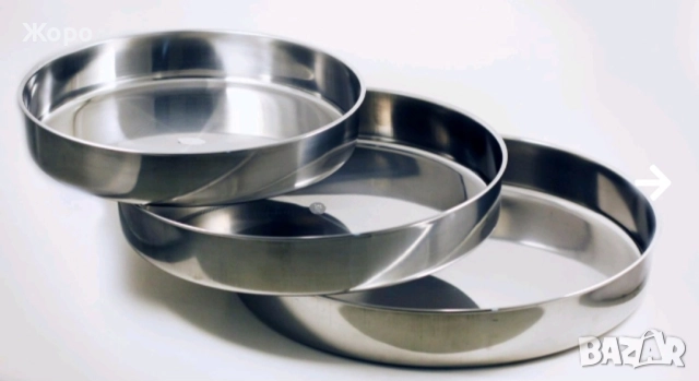 Комплект 3 бр. кръгли тави размер- 28, 32, 36 см, снимка 5 - Съдове за готвене - 52622946