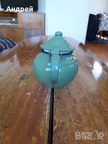 Стар емайлиран чайник #70, снимка 4 - Други ценни предмети - 50234608