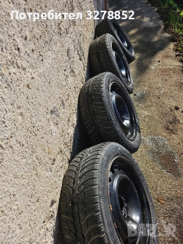 Железни джанти с гуми 195/50/15, снимка 4 - Гуми и джанти - 52268004