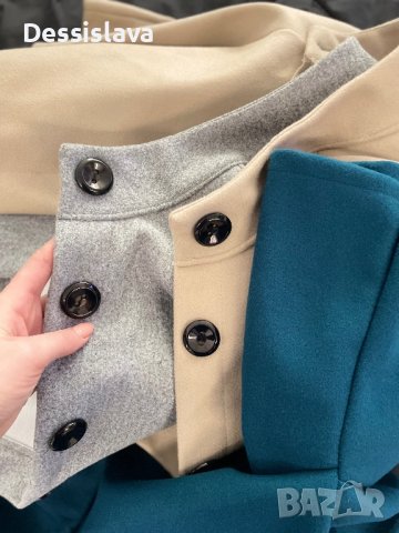 Палто къс ръкав в 3 цвята, снимка 2 - Палта, манта - 40009041