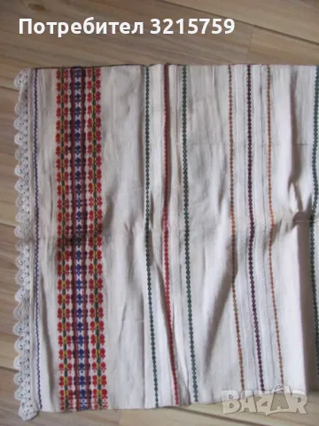 19в. кърпа ръчно тъкан памучен кенар, снимка 2 - Антикварни и старинни предмети - 49424160