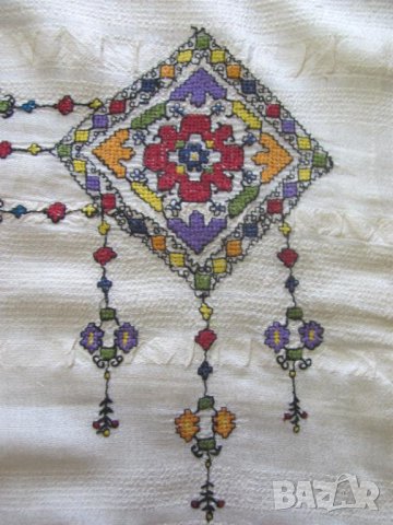 19 век Фолк Арт Копринен Кенар Калъфка за Възглавница, снимка 7 - Антикварни и старинни предмети - 35399551