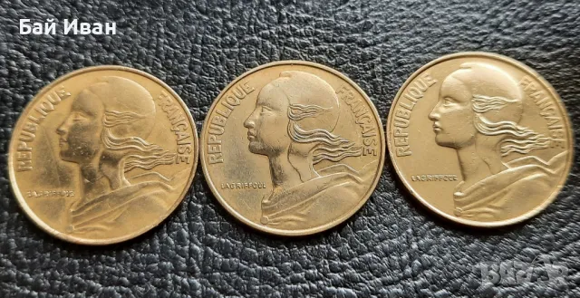 Лот монети 20 сантима различни години- Франция/5/ - чудесни !, снимка 3 - Нумизматика и бонистика - 49655044