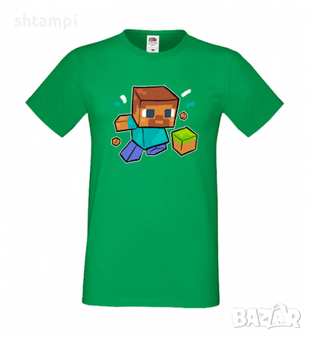 Мъжка тениска Steve Diamond,Minecraft,Игра,Забавление,подарък,Изненада,Рожден Ден., снимка 6 - Тениски - 36497110
