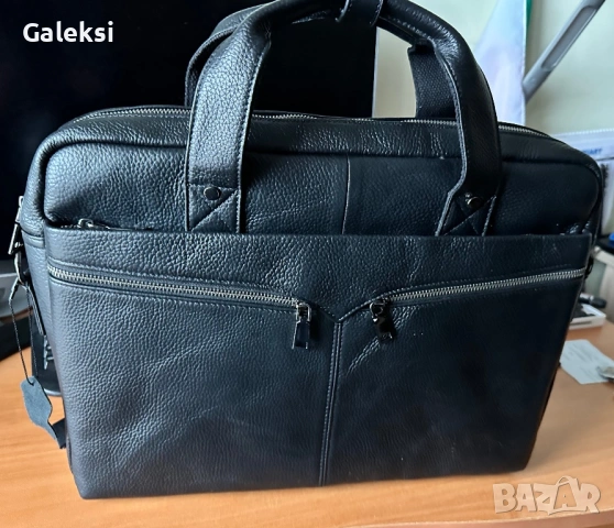 Мъжка елегантна офис чанта за лаптоп 15”/Бизнес куфарче от естест. кожа!, снимка 11 - Чанти - 53481102