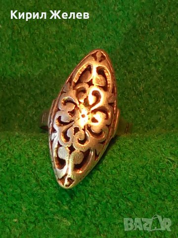 СТАРИНЕН АЖУРЕН АР НУВО СРЕБЪРЕН ФЛОРАЛЕН ПРЪСТЕН ВИСОКА ПРОБА СРЕБРО МАЙСТОРСКА РАБОТА УНИКАТ 7141, снимка 2 - Антикварни и старинни предмети - 37395445