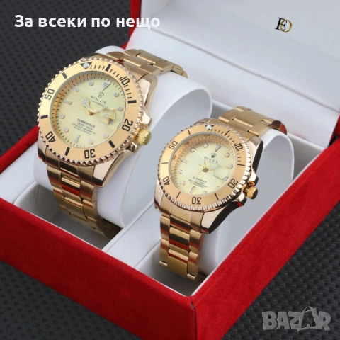Rolex Комплект Мъжки И Дамски Часовник Ролекс - Налични Различни Цветове Код SK945, снимка 4 - Мъжки - 53587585