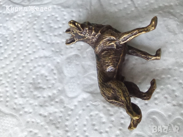 Бронзова фигурка на куче малка 52534