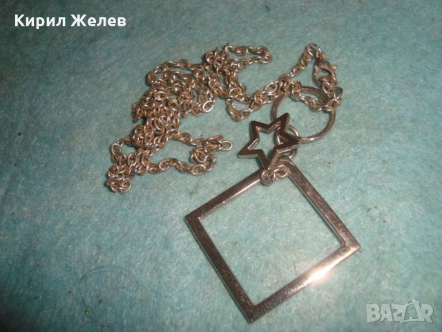 ПОСРЕБРЕН МОДЕН КРАСИВ МЕДАЛЬОН КОЛИЕ с ВЕРИЖКА 10929, снимка 3 - Колиета, медальони, синджири - 35518078