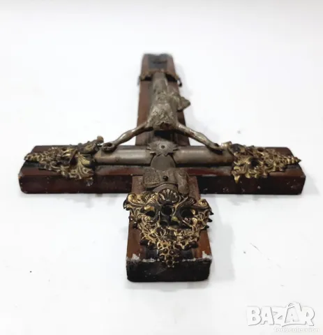 Стар християнски кръст, разпятие (4.3), снимка 4 - Антикварни и старинни предмети - 47865545