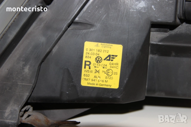 Десен фар Seat Alhambra (2000-2010г.) VW Sharan (2000-2010г.) черен обръч 7M7941016L 7M7941016M, снимка 7 - Части - 52802996