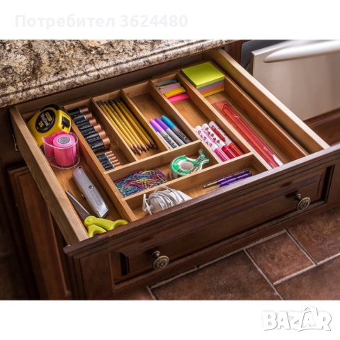 Бамбуков Кухненски Разпределител за Прибори 4729, снимка 5 - Други - 52541225