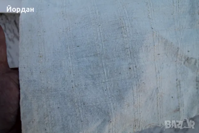 Ръчно тъкан ленен плат, снимка 2 - Антикварни и старинни предмети - 50363982