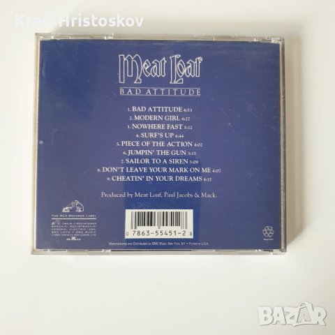 Meat Loaf ‎– Bad Attitude cd, снимка 3 - CD дискове - 43342441