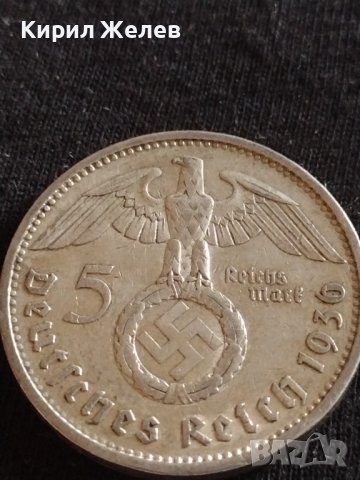 Сребърна монета 5 райхсмарки 1936г. Нацистка Германия Трети Райх с СХВАСТИКА за КОЛЕКЦИЯ 42054, снимка 11 - Нумизматика и бонистика - 43799043