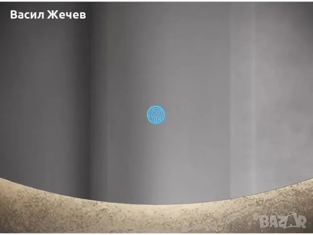 Огледало за баня, Кръг ф100, LED осветление 4000К, снимка 2 - Огледала - 49407507
