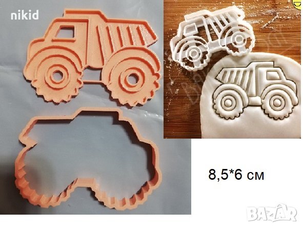 Камион пластмасов резец форма фондан тесто бисквитки, снимка 1 - Форми - 27959877