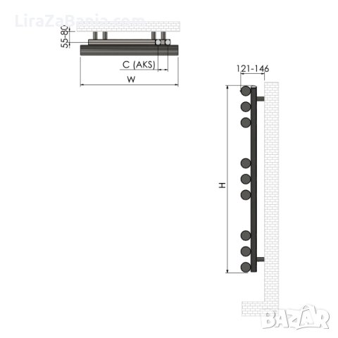 ЛУКСОЗНА ЛИРА ЗА БАНЯ СЕРИЯ VISTA Brushed & Polished Deco Bar - 1190x500 - 2405 лв, снимка 2 - ВИК - 40872777