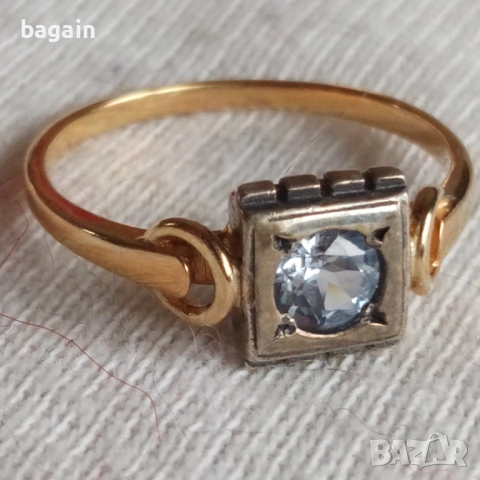 Сребърни пръстени с рубини, сапфири, аквамарин и позлата., снимка 5 - Пръстени - 53503117