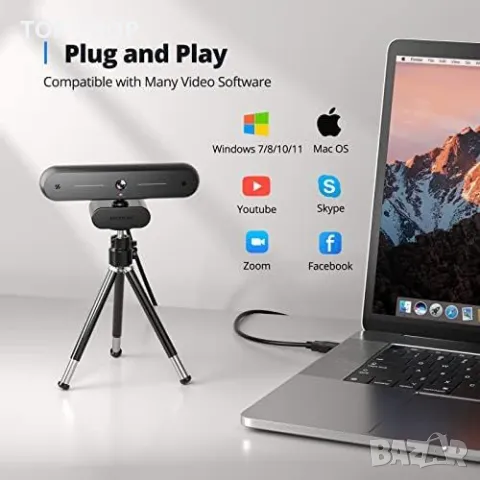 Нова Стрийминг Камера 4K Sony Сензор Zoom Skype YouTube OBS, снимка 7 - Друга електроника - 49239194