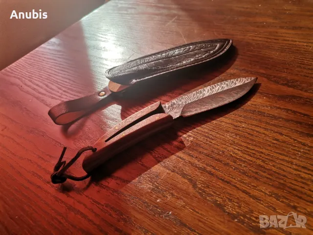 професионален нож за суши и ножове с кожени калъфи , снимка 8 - Ножове - 48990620