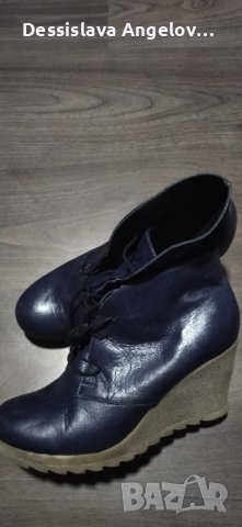 Дамски обувки естествена кожа на висока платформа , снимка 4 - Дамски ежедневни обувки - 40664763