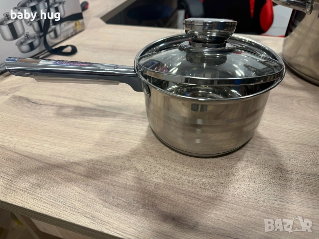 Комплект тенджери от Неръждаема Стомана – 12 части с капаци BXGG-001, снимка 4 - Съдове за готвене - 53381850