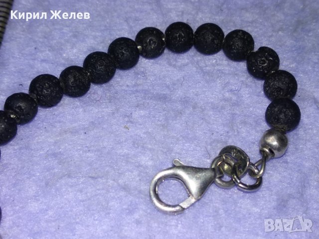 ЧАСТ от СРЕБЪРНА ГРИВНА СРЕБРО 925 с ТОПЧЕТА от ВУЛКАНИЧЕН КАМЪК и МАРКАЗИТИ на КРЪСТЧЕТО 40987, снимка 16 - Гривни - 43225262