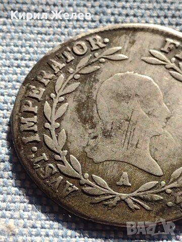 Сребърна монета 20 кройцера 1810г. Франц първи Виена Австрийска империя 13729, снимка 3 - Нумизматика и бонистика - 42944355