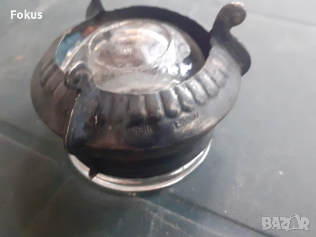 Стар руски хайверник дебело посребрен и маркиран, снимка 4 - Антикварни и старинни предмети - 53279675