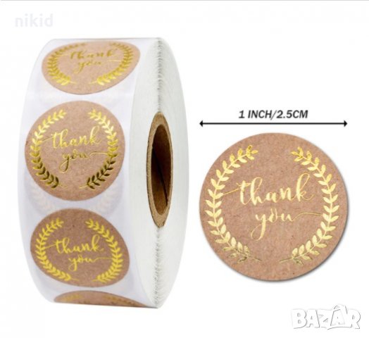 100 бр Thank You различни малки самозалепващи лепенки стикери за ръчна изработка за подарък, снимка 2 - Други - 32577564