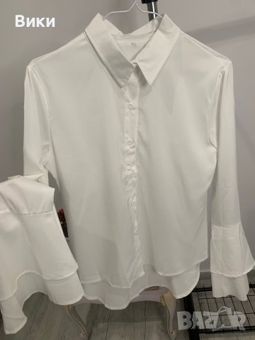 Бяла риза в размер L, снимка 2 - Ризи - 44096870