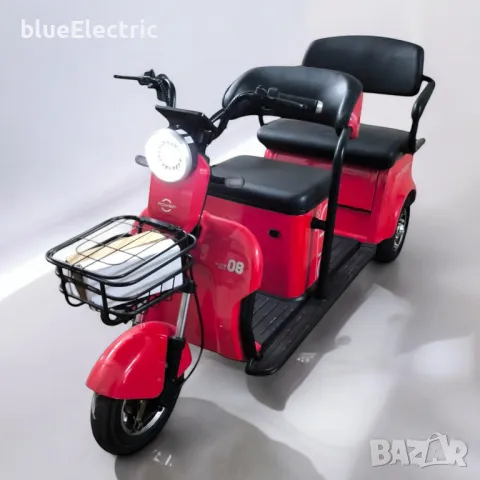 Електрическа Триместна Триколка blueElectric POWER LUX CAYENNE 2500W | 48V | 25AH | RED, снимка 7 - Мотоциклети и мототехника - 49745529