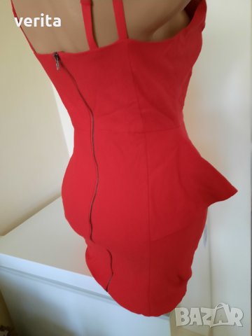 Червена рокля , снимка 3 - Рокли - 33369129