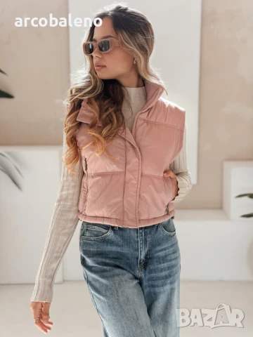 Дамски ватиран елек, 5цвята , снимка 4 - Якета - 51345870