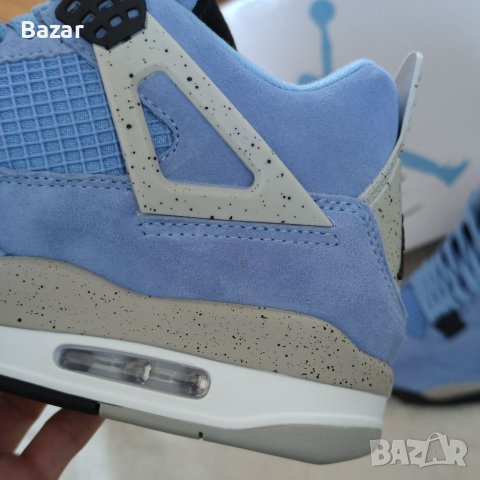 Nike Air Jordan 4 Retro University Blue Unc размер 44 номер нови обувки Кецове оригинални , снимка 2 - Кецове - 39029199