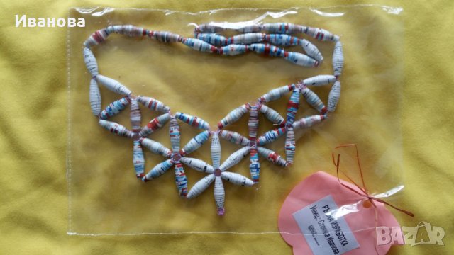 Ръчна изработка на бижута от хартия и квилинг  0.50лв лакирани са със декопажен лак, снимка 5 - Колиета, медальони, синджири - 28412065