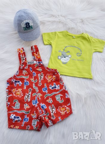 Бебешки гащеризон H&M тениска и шапка 3-6 месеца, снимка 2 - Бебешки гащеризони - 33445997