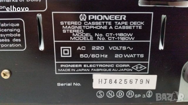 Дек Pioneer CT-1180W, снимка 3 - Декове - 27985614