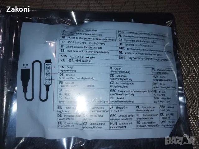 Ролка RGB LED лента за телевизор, 3 клавиша, снимка 2 - Лед осветление - 50045527