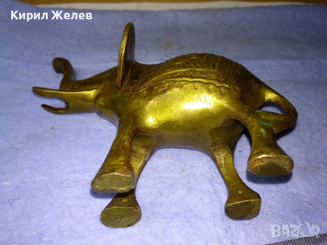 Старо ТРАДИЦИОННО КРАСИВО ОРНАМЕНТИРАНО БРОНЗОВО СЛОНЧЕ За ЩАСТИЕ КЪСМЕТ За ДОМА КОЛЕКЦИЯ 37375, снимка 15 - Статуетки - 43921420