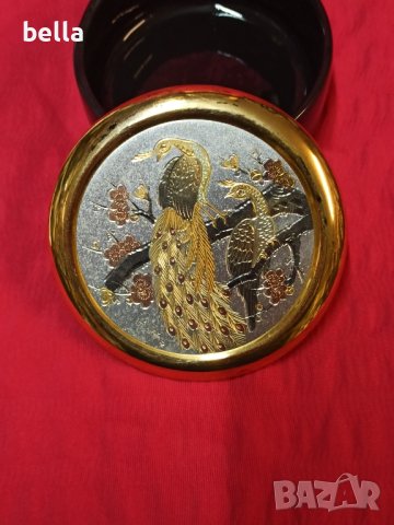 Порцеланова кутия за дребни бижута. Японската древна техника Чокин - с красиви Райски птици., снимка 7 - Други ценни предмети - 43700090