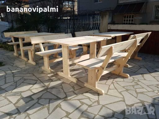 Дървени маси и пейки в Маси в с. Равда - ID27331857 — Bazar.bg