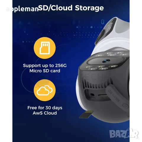 64gb + карта Тройна ICsee охранителна камера 6K 12MP 3 обектива WiFi, снимка 6 - IP камери - 48588836