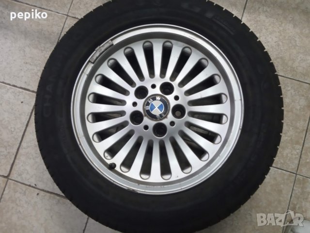 Продавам  комплект алуминиеви джанти с гуми за BMW 16 цола, снимка 1 - Части - 27423257